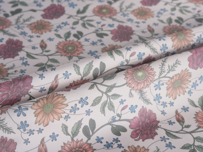 Tecido de forro impresso de sarja-de-visitas-viscose