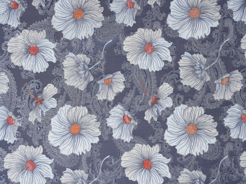 Tecido de forro impresso de poliéster-viscose jacquard Tecido de forro impresso de poliéster-viscose jacquard