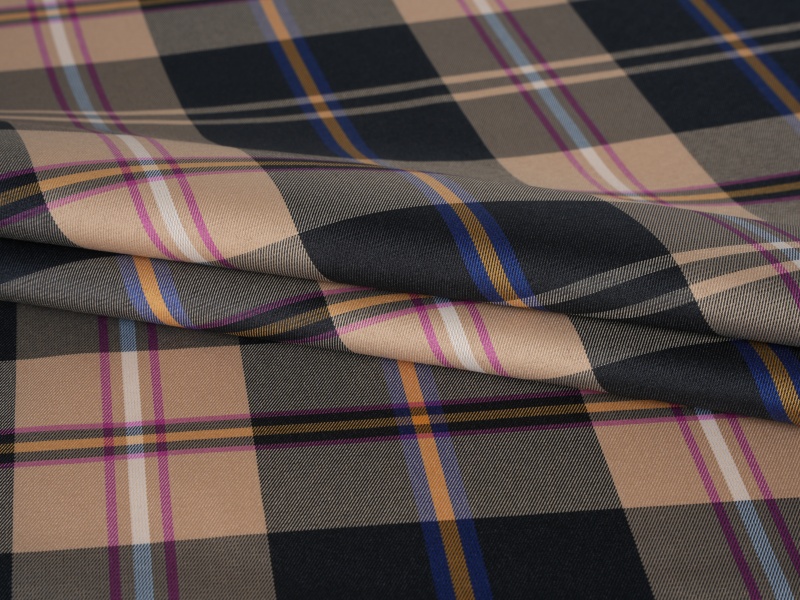 Tecido de manga tingida por fios de poliéster